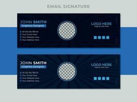 Email signature template for business element design or cover vector