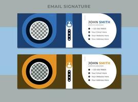 Template cover for business element Minimal email signature template vector