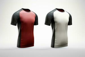 Mockup sports football team uniforms multicolors shirt, Generative AI illustration photo