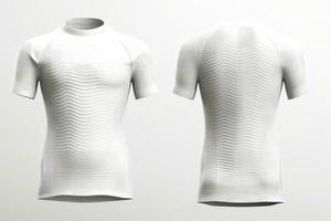 Mockup sports football team uniforms white shirt, Generative AI illustration photo