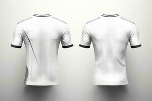 Mockup sports football team uniforms white shirt, Generative AI illustration photo