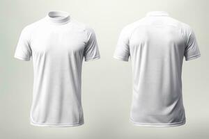 Mockup sports football team uniforms white shirt, Generative AI illustration photo