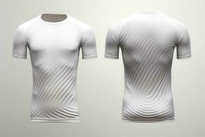 Mockup sports football team uniforms white shirt, Generative AI illustration photo