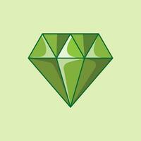 The Illustration of Green Diamond Game Item vector