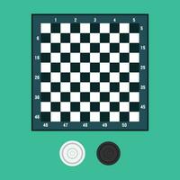 The Illustration of Checker Board Game Bundle vector