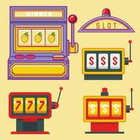 The Illustration of Slot Machine Game Pack vector