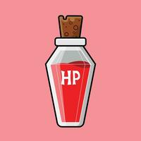 The Illustration of HP Boost Potion Game Item vector