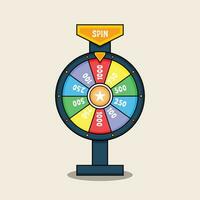 The Illustration of Spinning Wheels Game vector