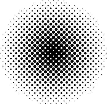 Halftone circles, size circles gradations dot pop art pattern vector