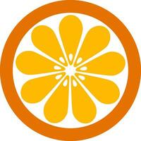 Fresh orange half orange leaves flat style concept summer vector