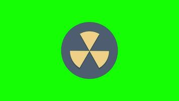 une vert Contexte avec une radiation symbole video