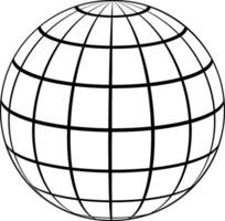 Spheres globe earth grid horizontally vertically, latitude longitude. Vector globe