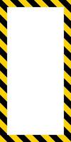 vertical bandera marco, diagonal amarillo negro rayas, a rayas rectangular advertencia vector