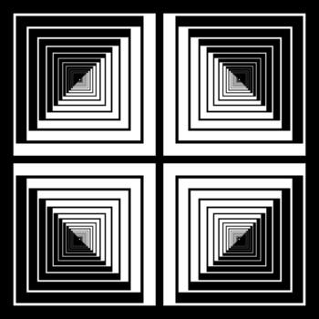 Abstract pattern squares illusion effect halftone band side square halftone vector