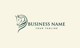 hand drawn horse head logo vector