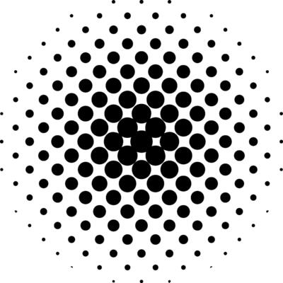 Halftone circles size circles gradations, dot pop art pattern