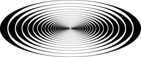 Concentric circle oval resonance waves,  visual representation resonance waves vector