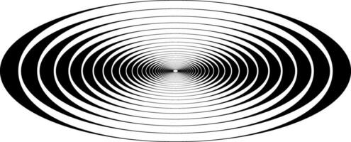 Concentric circle oval resonance waves,  visual representation resonance waves vector