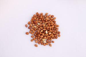 Raw peanuts, close up photo