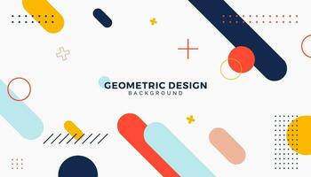 Abstract modern geometric memphis background vector