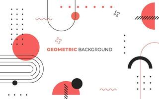 Abstract modern geometric memphis background vector