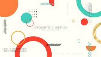 Abstract modern geometric memphis background vector