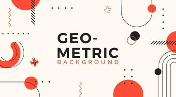 Abstract modern geometric memphis background vector