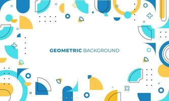 Abstract modern geometric memphis background vector