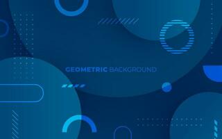 Abstract circle blue gradient geometric shape background vector