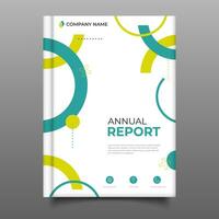 Annual report modern cover book geometric design vector