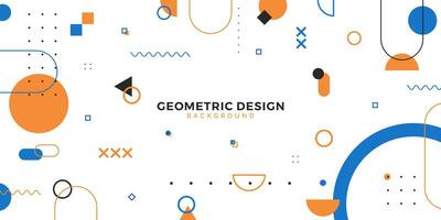 Abstract modern geometric memphis background vector