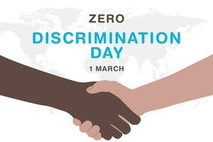 zero discrimination day poster vector