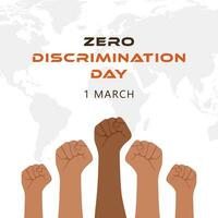cero discriminación día póster vector