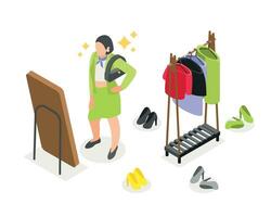 Spring Wardrobe Composition vector