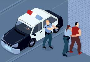 Isometric Criminal Detention Composition vector