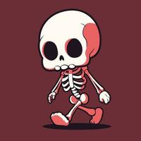 Skeleton cartoon vector isolated object