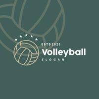 vóleibol logo, deporte sencillo diseño, ilustración modelo vector