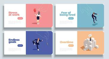 Office People Stress Set vector