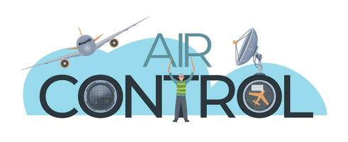 Air Control Flat Text vector