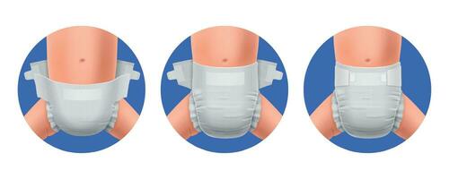 Diapers Changing Set vector