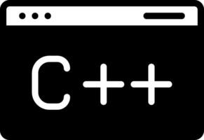 solid icon for programming vector