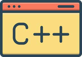 color icon for programming vector