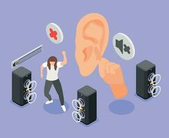 Hearing Hygiene Design Concept vector