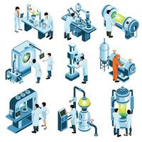 biotecnología isométrica conjunto vector