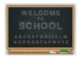 School Blackboard Alphabet Composition vector