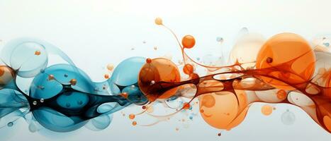 Digital abstract bubble colorful background. Futuristic technology style. AI Generated. photo