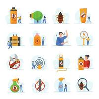 Repellents Flat Icons Set vector