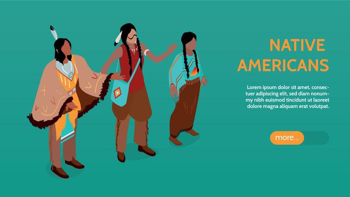 Native Americans Horizontal Banner