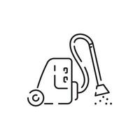 Industrial cleaning. Vacuum cleaner icon. Outline vacuum cleaner vector icon for web design isolated on white background.