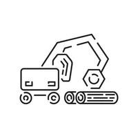 Woodcutter line icon. Log, wood, wooden icon outline style for your web design. vector